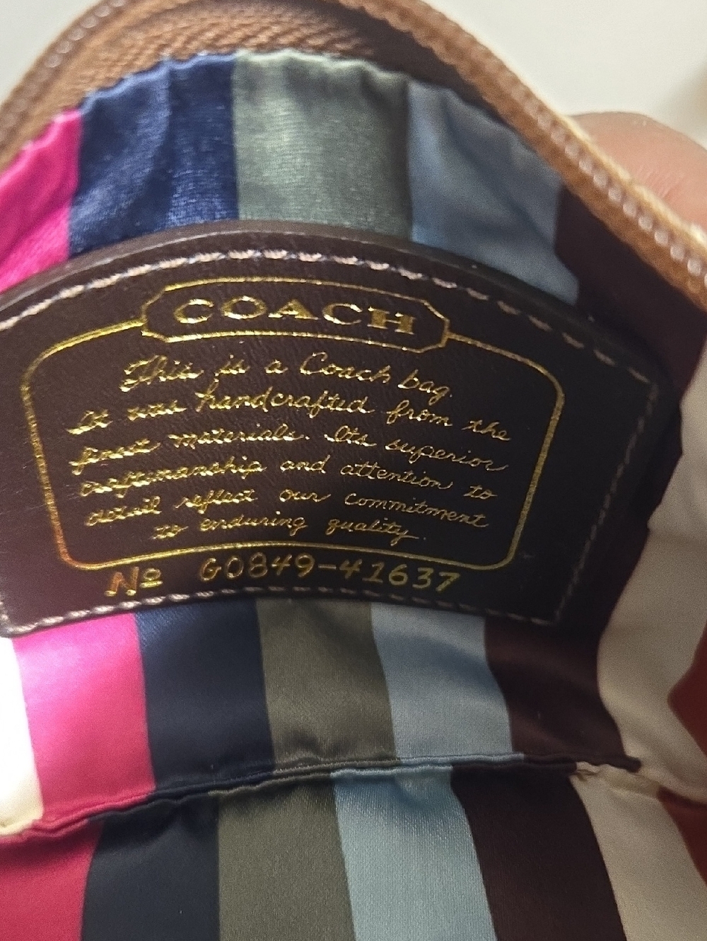 Coach Signature Canvas Wristlet in Brown/Tan - Picture 7 of 7
